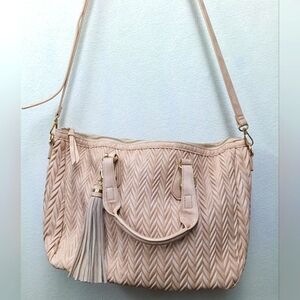 Moda Luxe Blush Pink Chevron Handbag/Crossbody purse